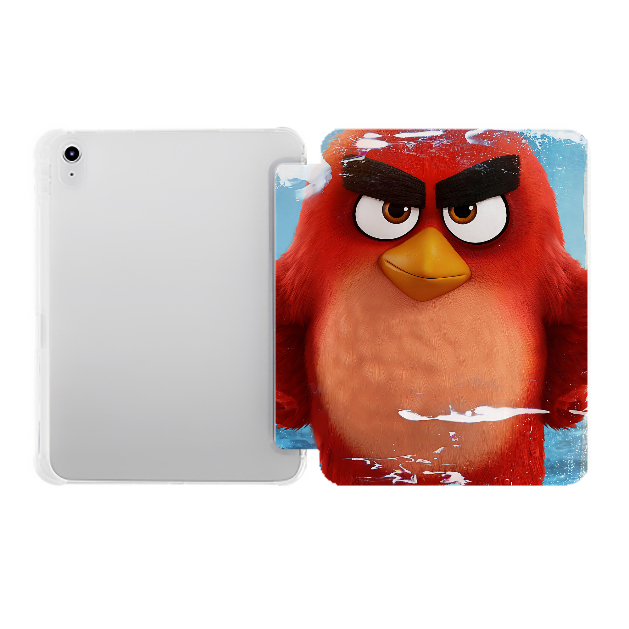 （画像用） Angry Birds アングリーバード IPad ケース ペン収納付き 三つ折りスタンド PUレザー×シリコン 対応機種9.5/10.5/10.9インチ